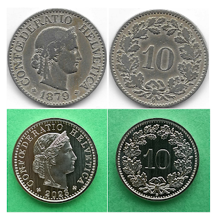 La magnifique pièce de 10 centimes suisse La magnifique piece de 10 centimes suisse