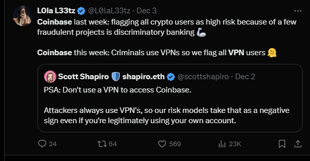 Coinbase demande aux utilisateurs d'arrêter d'utiliser les VPN et les bloqueurs de publicités Coinbase demande aux utilisateurs d'arrêter d'utiliser les VPN et les bloqueurs de publicités