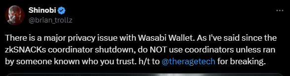 La vulnérabilité WabiSabi permet aux coordinateurs malveillants de désanonymiser les utilisateurs de Coinjoin