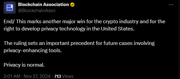 La Cour d'appel américaine annule les sanctions contre Tornado Cash