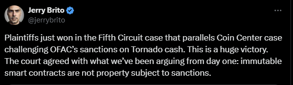 La Cour d'appel américaine annule les sanctions contre Tornado Cash