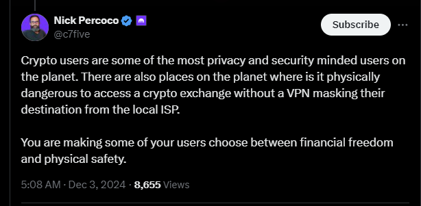 Coinbase demande aux utilisateurs d'arrêter d'utiliser les VPN et les bloqueurs de publicités Coinbase demande aux utilisateurs d'arrêter d'utiliser les VPN et les bloqueurs de publicités