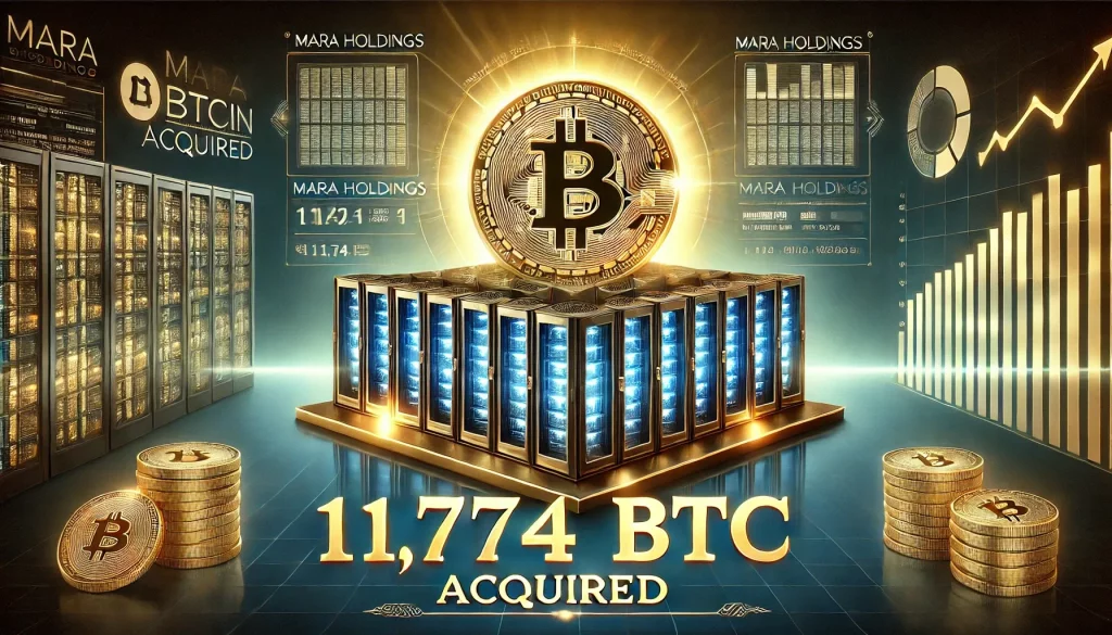 MARA Holdings acquiert 11 774 Bitcoins et atteint 50 Eh/S MARA Holdings acquiert 11 774 Bitcoins et atteint 50 Eh/S