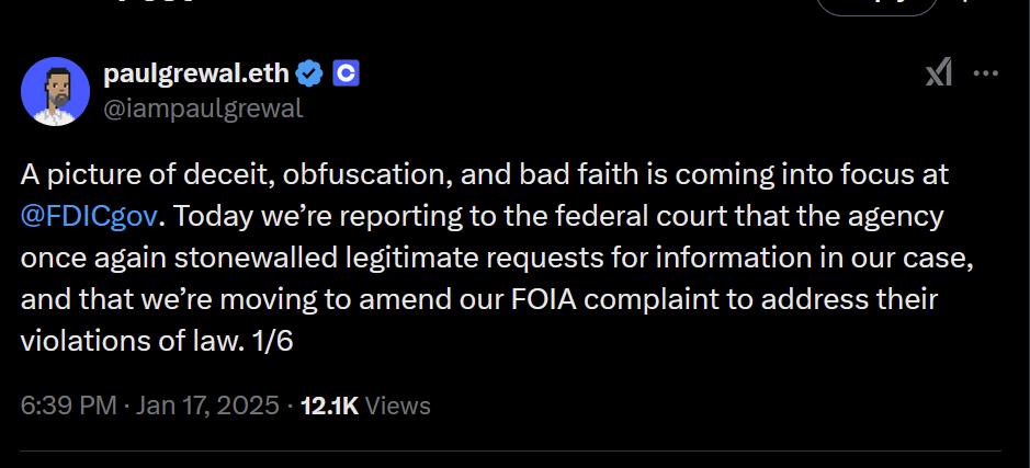 La sénatrice Cynthia Lummis demande à la FDIC d'arrêter la destruction des matériaux de l'opération Chokepoint 2.0 La sénatrice Cynthia Lummis demande à la FDIC d'arrêter la destruction des matériaux de l'opération Chokepoint 2.0