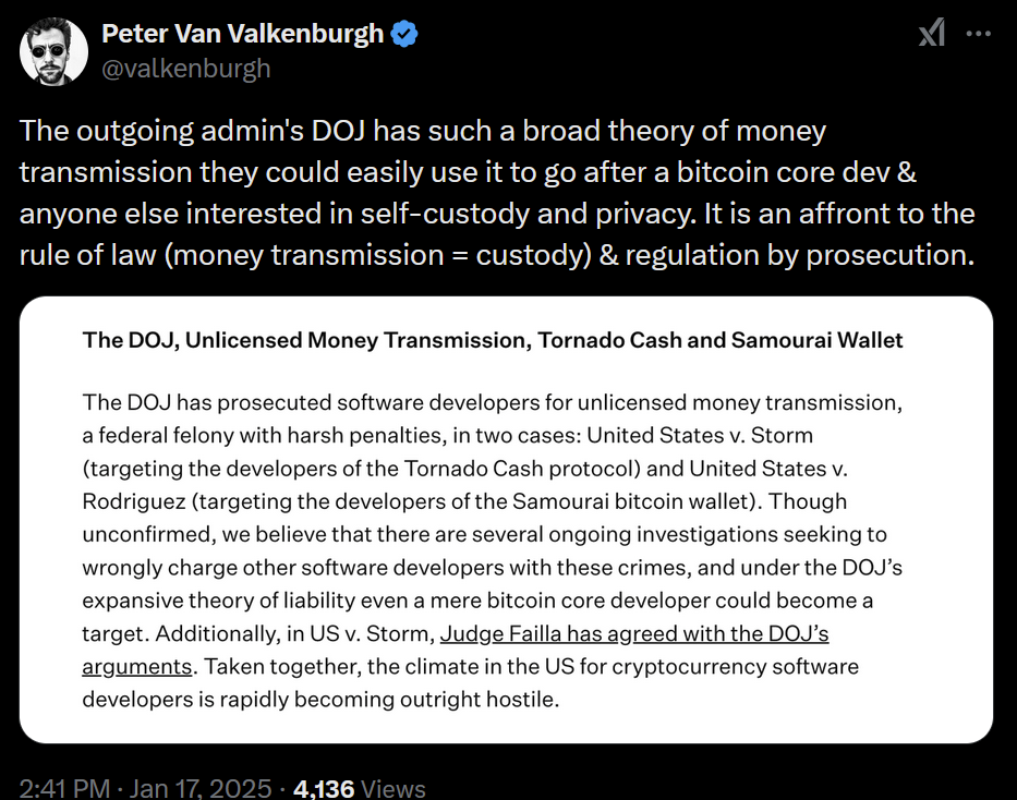 Le ministère américain de la Justice poursuivi pour criminalisation du développement de logiciels