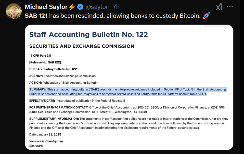 Les États-Unis SEC se retirent des conseils comptables controversés SAB 121 jours après le départ de Gary Gensler Les États-Unis SEC se retirent des conseils comptables controversés SAB 121 jours après le départ de Gary Gensler