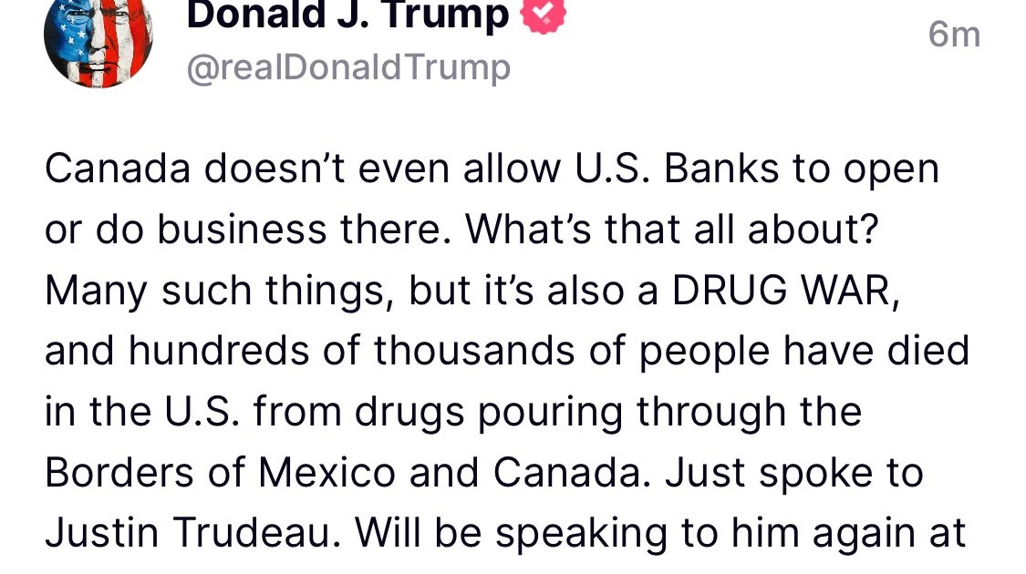 Trump affirme que les banques américaines ne peuvent pas ouvrir au Canada - les banques américaines sont en désaccord