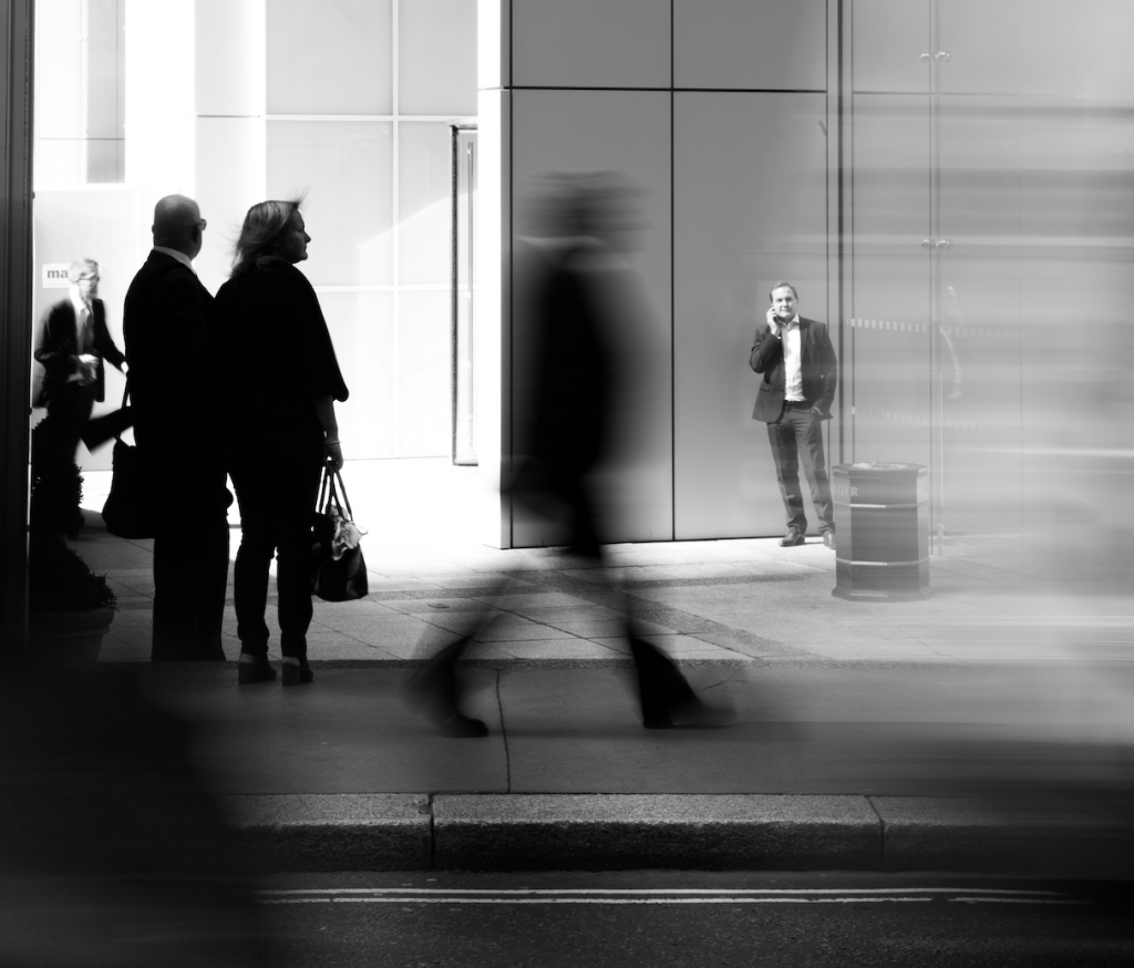 City pedestrians business people