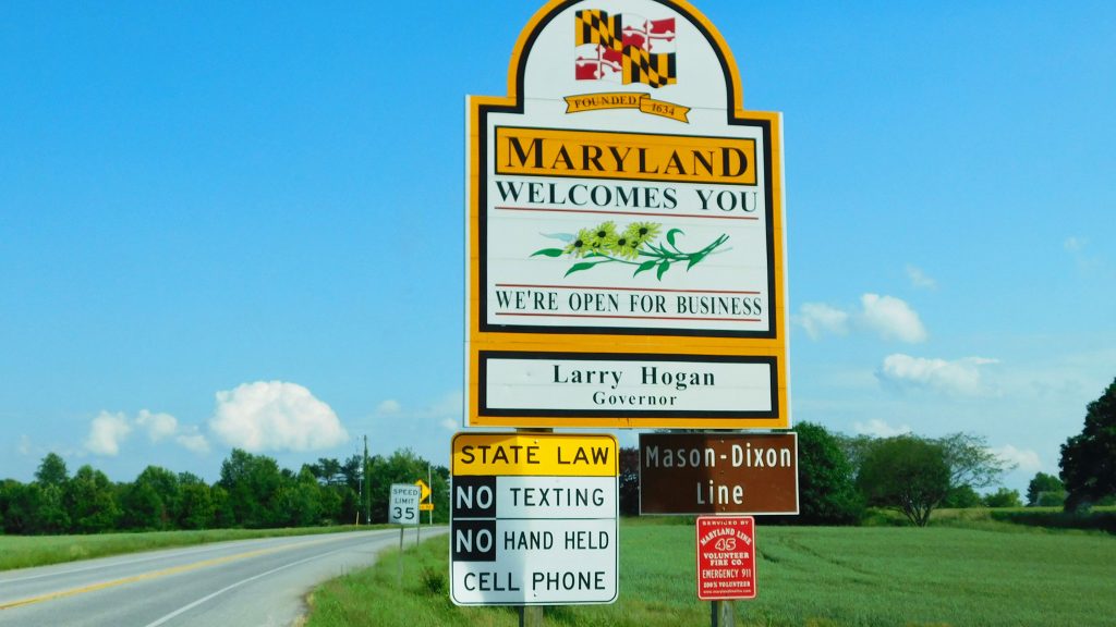 À mesure qu'un État se rapproche d'une réserve de crypto, d'autres sautent dans la mêlée Maryland Welcome sign