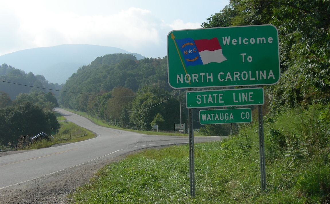North Carolina welcome sign