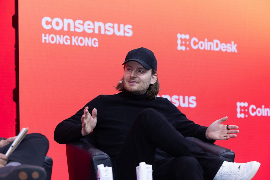 Bitpanda CEO, Eric Demuth, at Consensus Hong Kong (CoinDesk)