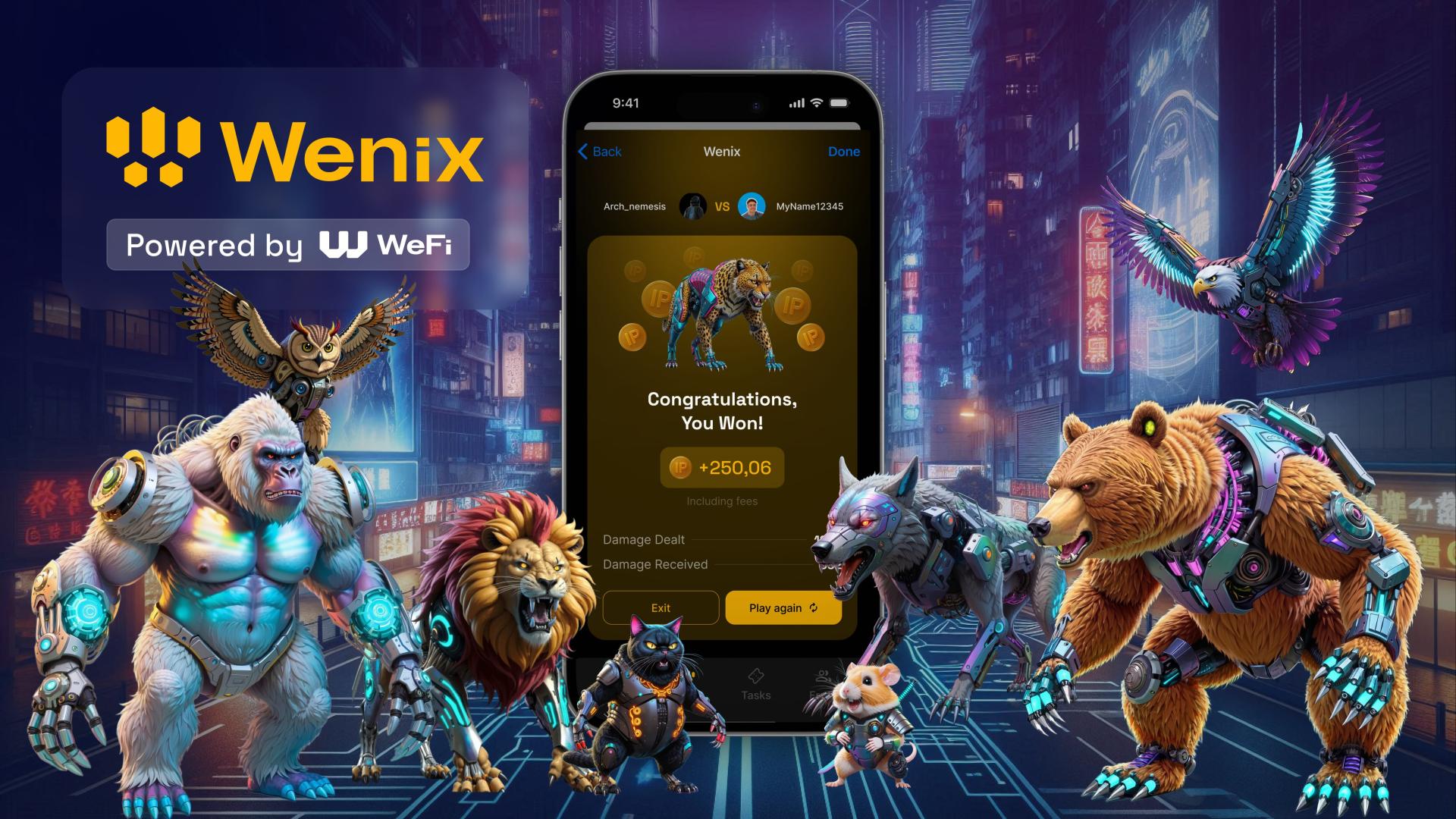 WEFI lance Wenix, un jeu de télégramme contribuant directement à l'exploitation de jetons