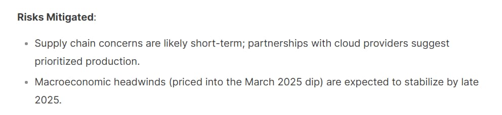 Deepseek décrit les risques les plus importants pour les actions d'AMD.