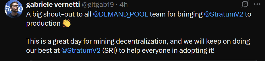 La piscine de la demande ouvre les applications aux mineurs pour Stratum V2 Mining Pool