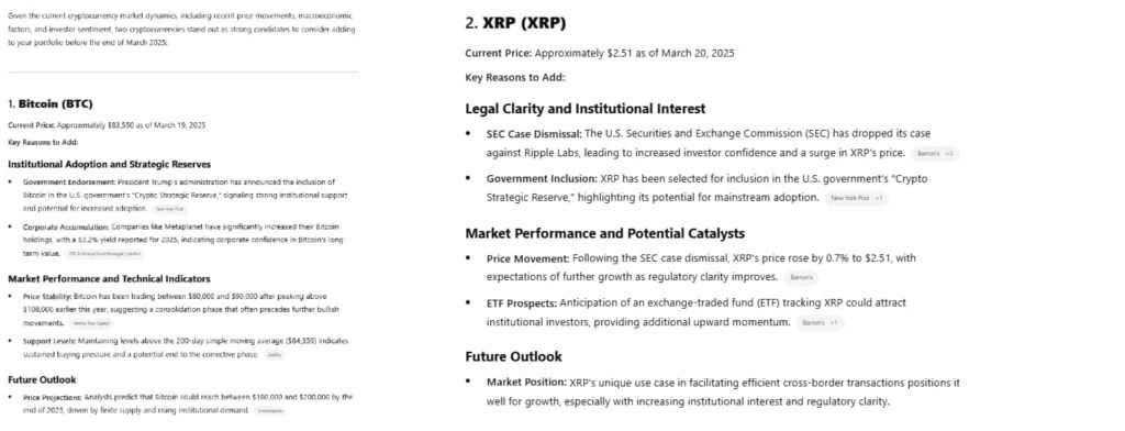 Chatgpt choisit 2 crypto-monnaies à ajouter à votre portefeuille avant la fin de mars Chatgpt choisit 2 crypto monnaies a ajouter a votre portefeuille avant