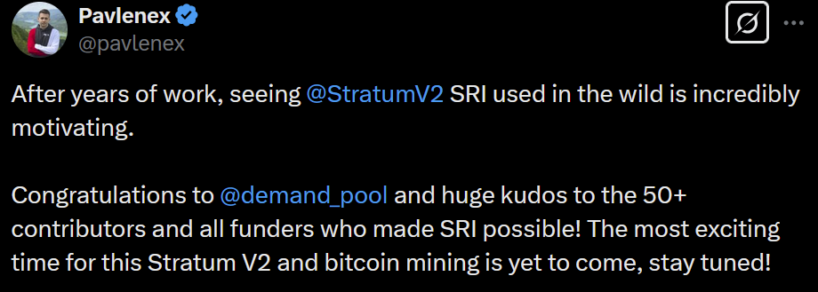 La piscine de la demande ouvre les applications aux mineurs pour Stratum V2 Mining Pool