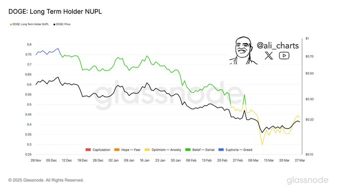 Lanxiete saisit les detenteurs de Dogecoin alors que le sentiment