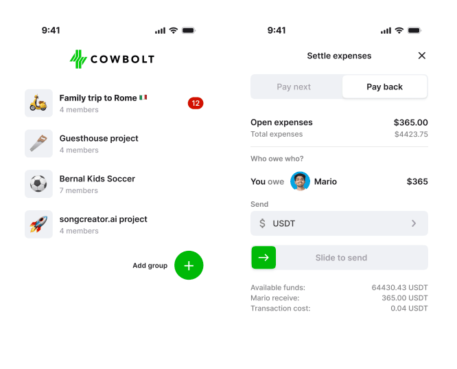 Application Cowbolt.