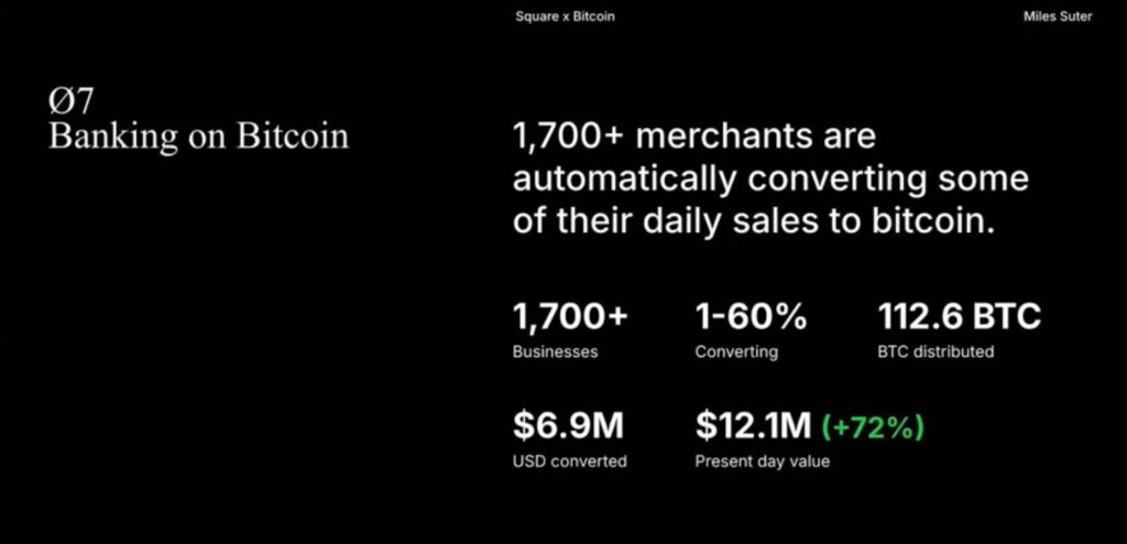 Miles Suter, le produit du produit Bitcoin à Block, a annoncé des initiatives pour faire du bitcoin une monnaie quotidienne pratique, y compris le lancement officiel des paiements Bitcoin via le POS carré et un événement de foudre record du monde.