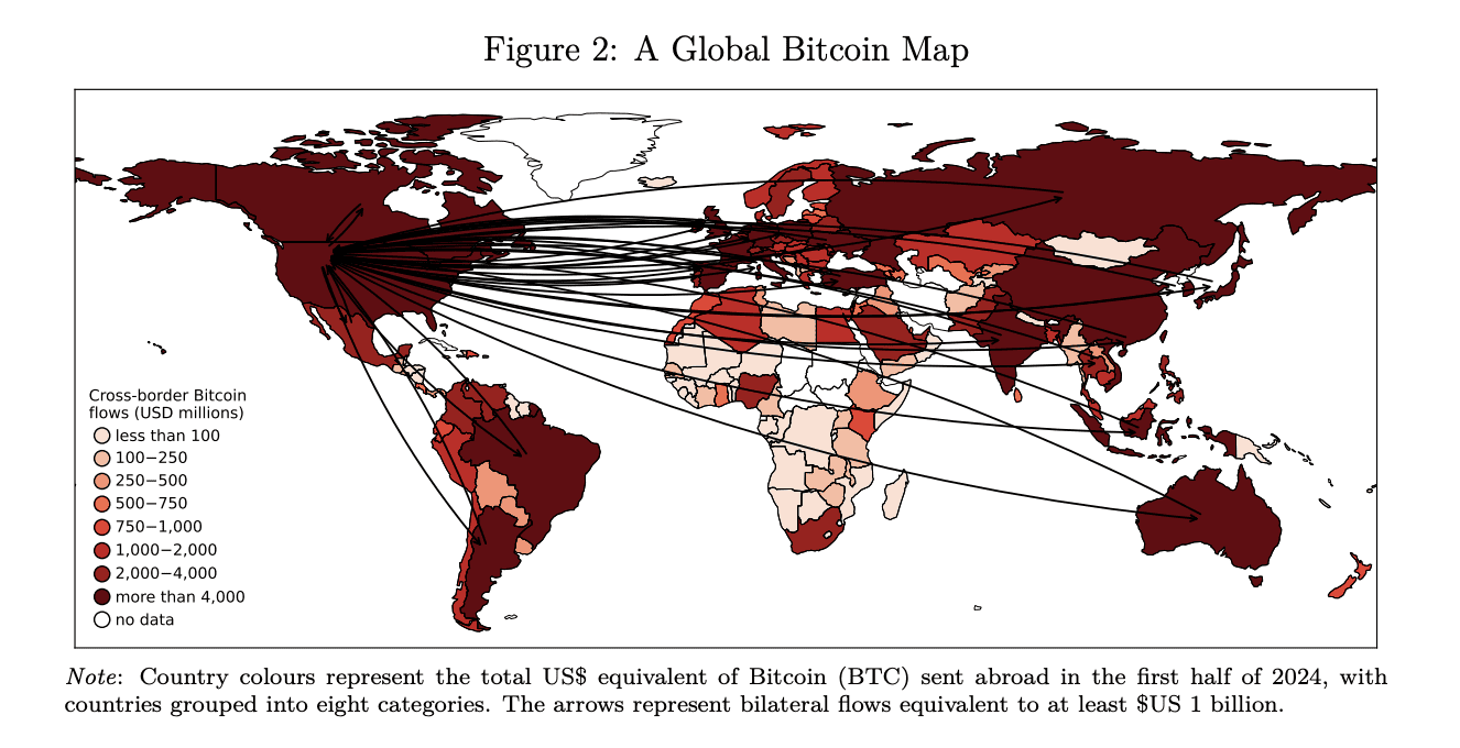 Une carte Bitcoin mondiale