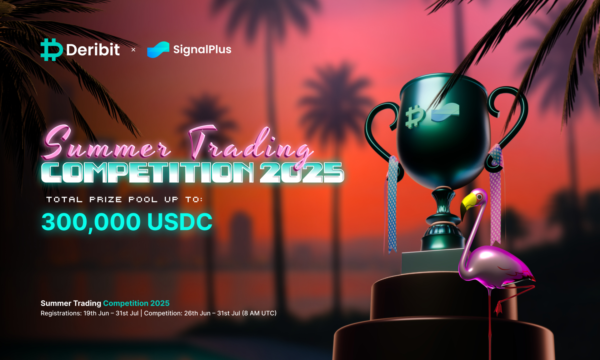DÉRIBIT ET SIGNALPLIS Lance «The Summer Chase» Trading Competition 2025 avec un prize pool de 300 000 $ + USDC