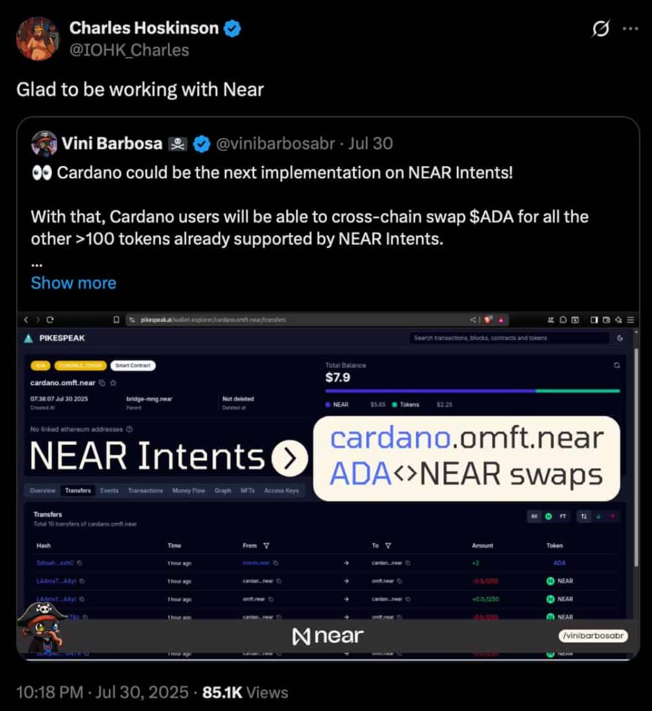 Cardano pourrait être la prochaine mise en œuvre sur les proches Cardano pourrait etre la prochaine mise en oeuvre sur les