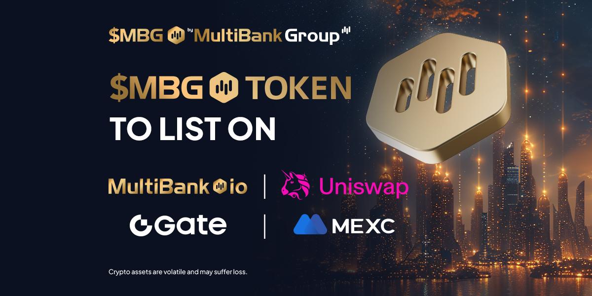 Groupe Multibank pour répertorier $ mbg token sur gate.io et mexc pendant l'événement officiel de génération de jetons