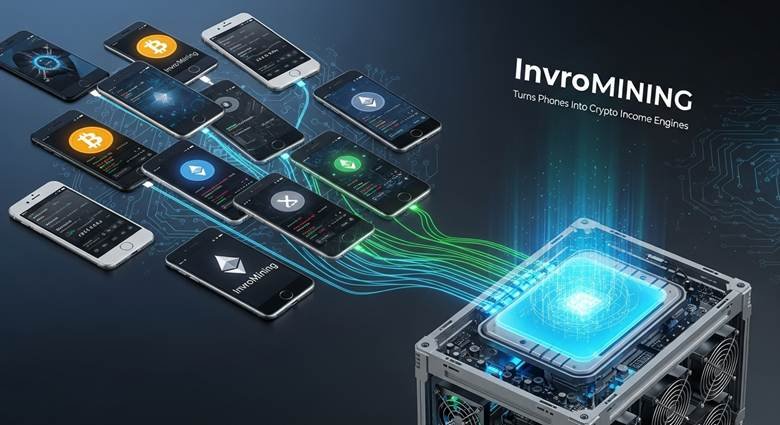 Invromining lance une plate-forme d'extraction mobile qui transforme les téléphones en moteurs à revenu cryptographique
