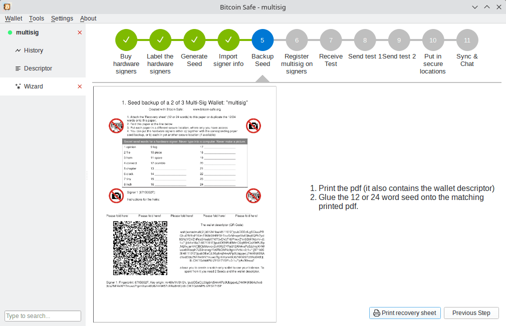 OpenSats Grant Fuels Bitcoin-Safe Secure Multisig Wallet Location avec Focus matériel