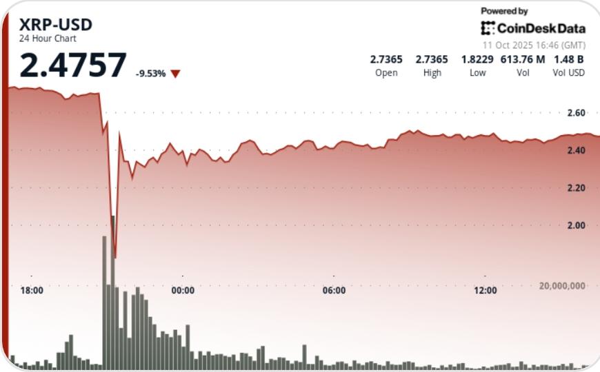 Ripple annule 40 % de ses pertes après son pire crash