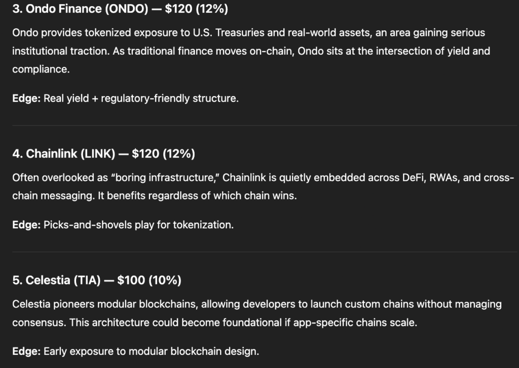 ChatGPT construit un portefeuille crypto de 1 000 $ pour 2026 1766237135 870 ChatGPT construit un portefeuille crypto de 1 000 pour