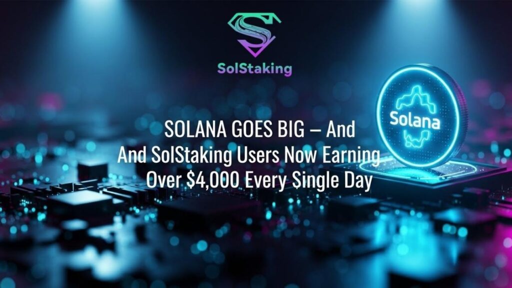 "Solana va grand - et les utilisateurs de SolStaking gagnent désormais plus de 4 000 $ chaque jour" Solana va grand et les utilisateurs de SolStaking gagnent