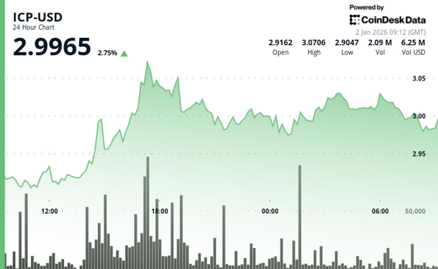 Internet Computer (ICP) remonte à 3 $ à mesure que la dynamique à court terme s'améliore