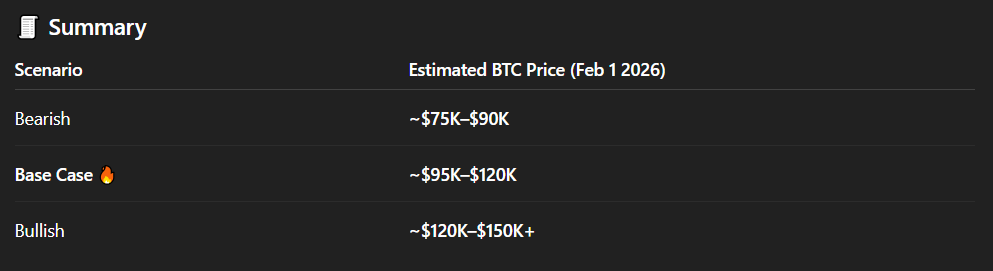 ChatGPT fixe le prix du Bitcoin pour le 1er fevrier