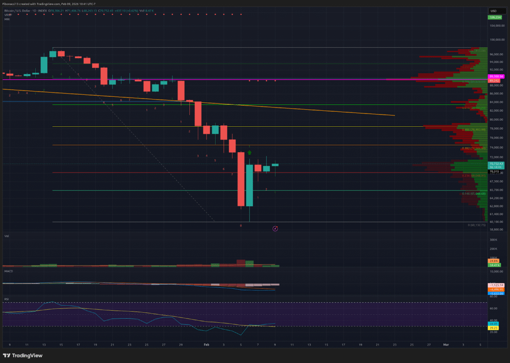 Bitcoin rebondit après un minimum de capitulation de 60 000 $ et envisage une résistance de 74 500 $ cette semaine