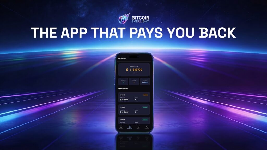 Acceder aux incroyables retours sur investissement de lapplication Bitcoin Everlight