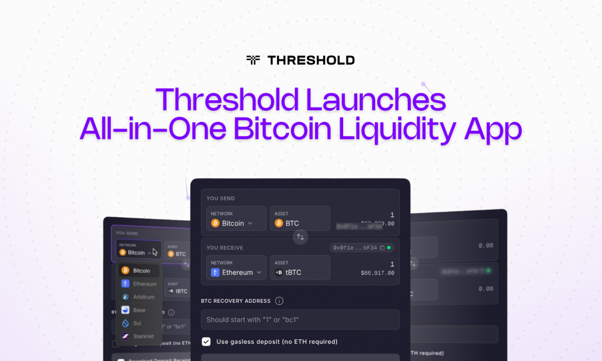 Threshold lance une application de liquidité Bitcoin tout-en-un