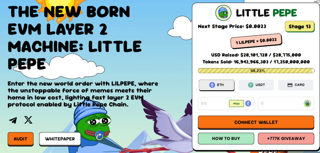 La prevente de Meme Coin Little Pepe basee sur Ethereum
